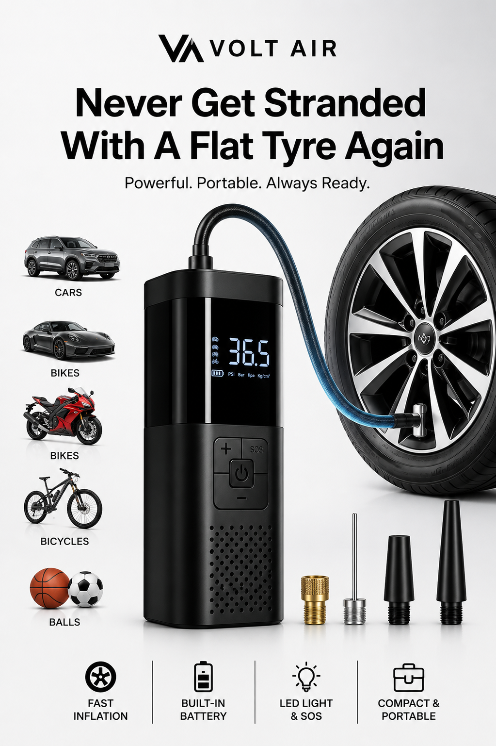 Volt Air™ Portable Tyre Inflator